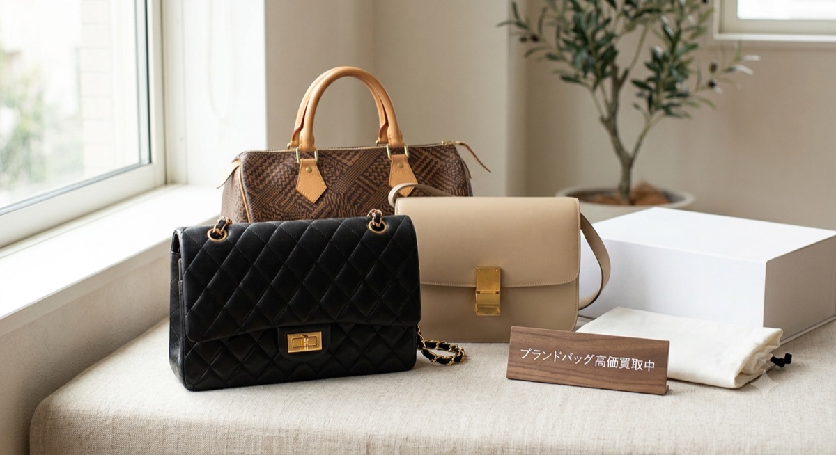 宅配買取に出す高級ブランドバッグのイメージ